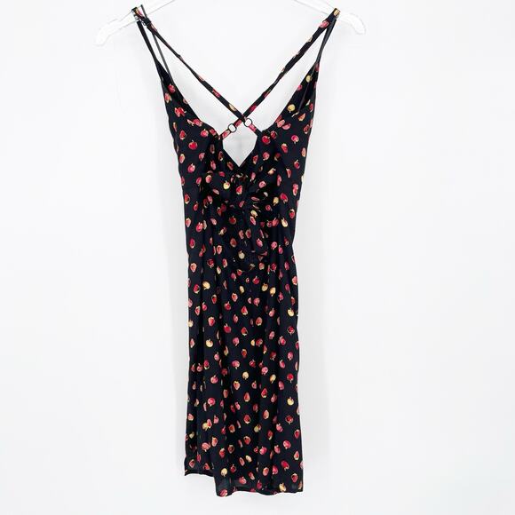 Urban Outfitters Dress New Medium Strawberries Fruit Strappy Tie Mini Summer - Picture 14 of 14